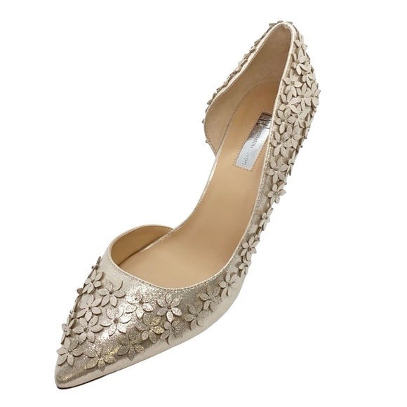 INC Metallic Flecks Gold & Silver With 3D Flowers - Picture 2 of 9